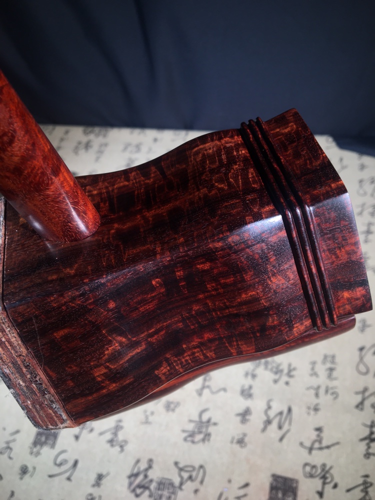 小叶紫檀水波二胡架子榫卯结构收藏送人