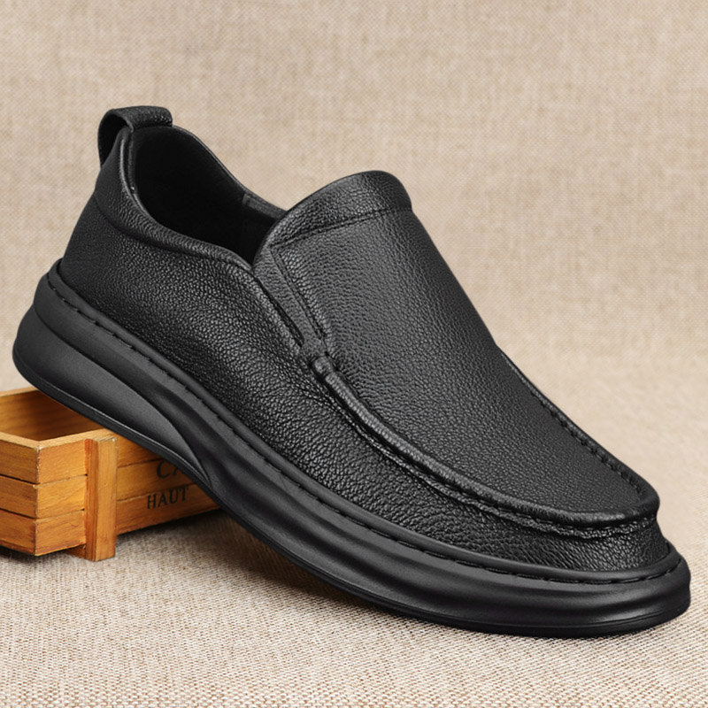 鹿皮男鞋新款真皮高端休闲皮鞋