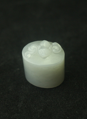 印章雕件天然和田玉男女福在眼前