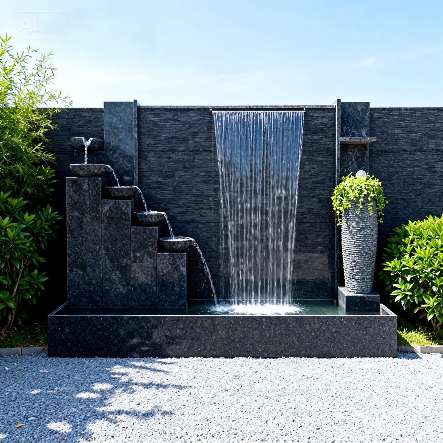 别墅庭院户外石材流水喷泉鱼池造景露台风水缸欧式招财摆件定制