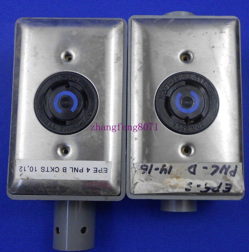 荷宝HUBBELL带锁30A插头 30A荷宝黄铜插座 30A铜底荷宝座 30A250V