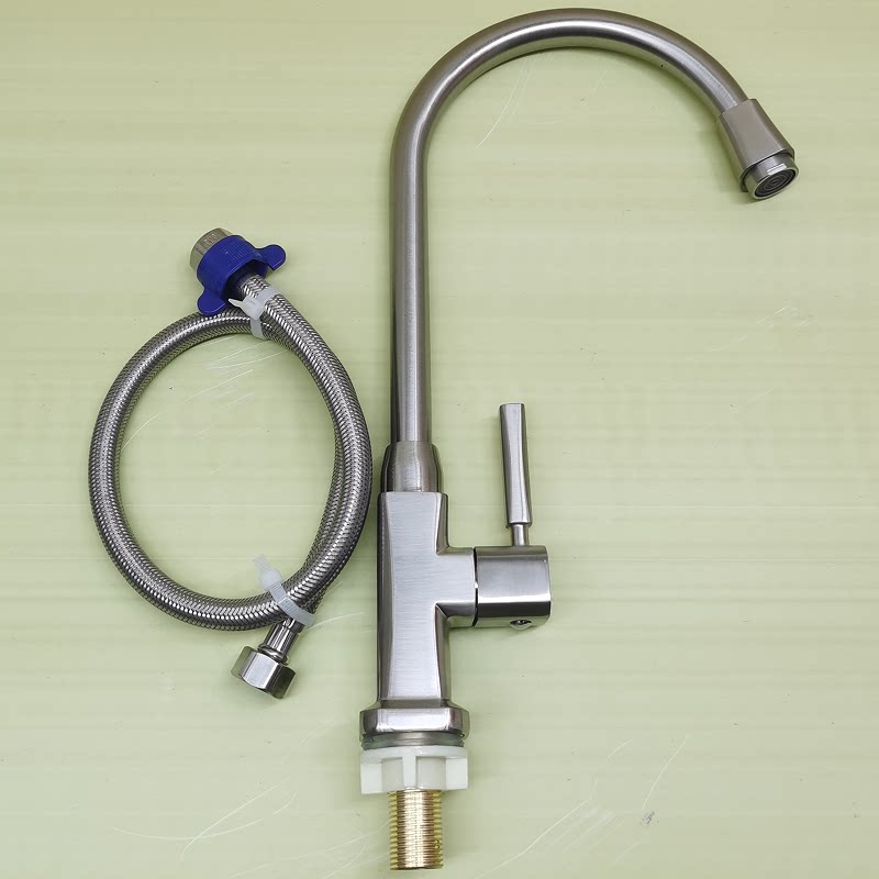 特价出售不锈钢厨房单冷拉丝水龙头外贸品牌洗菜盆阳台洗手盆龙头