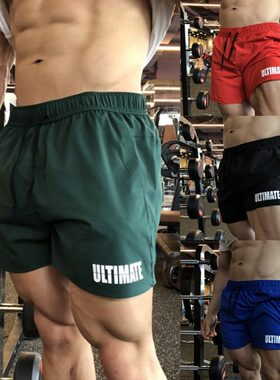 summer men's gym sport shorts pants 跑步训练短裤口袋中裤男