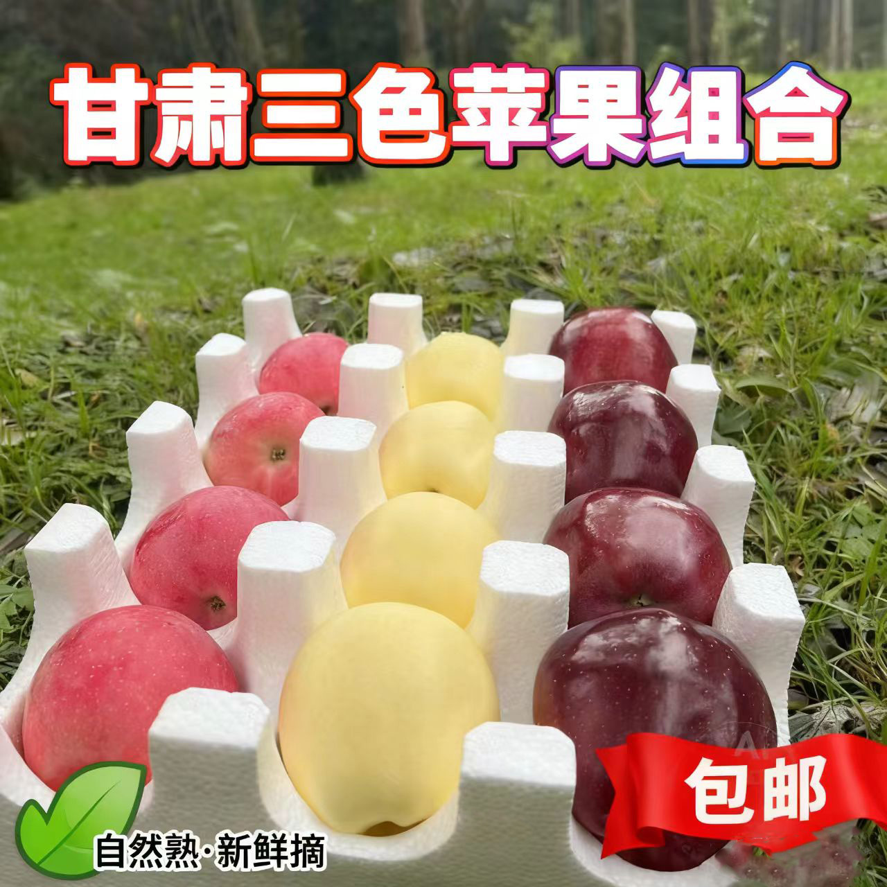 产地直发甘肃天水花牛苹果新当季