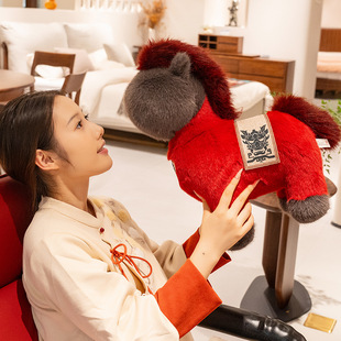 2026马年吉祥物站姿赤兔小马兵戈传奇生肖马公仔创意毛绒玩具礼物