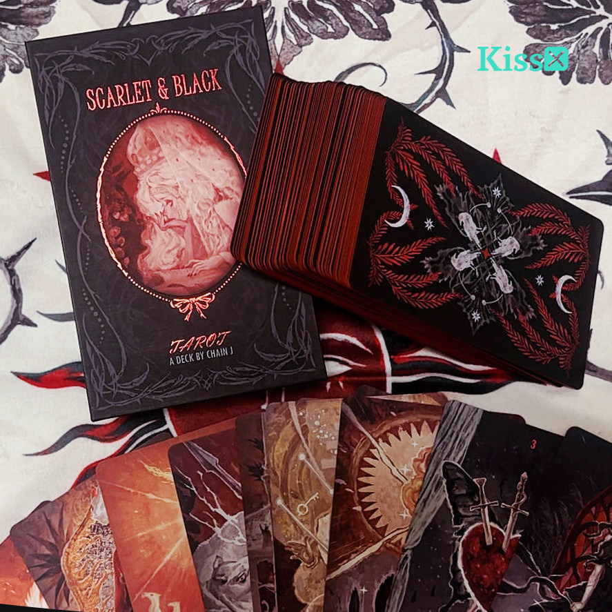【现货】原装正版 猩红与黑塔罗牌 Scarlet Black Tarot