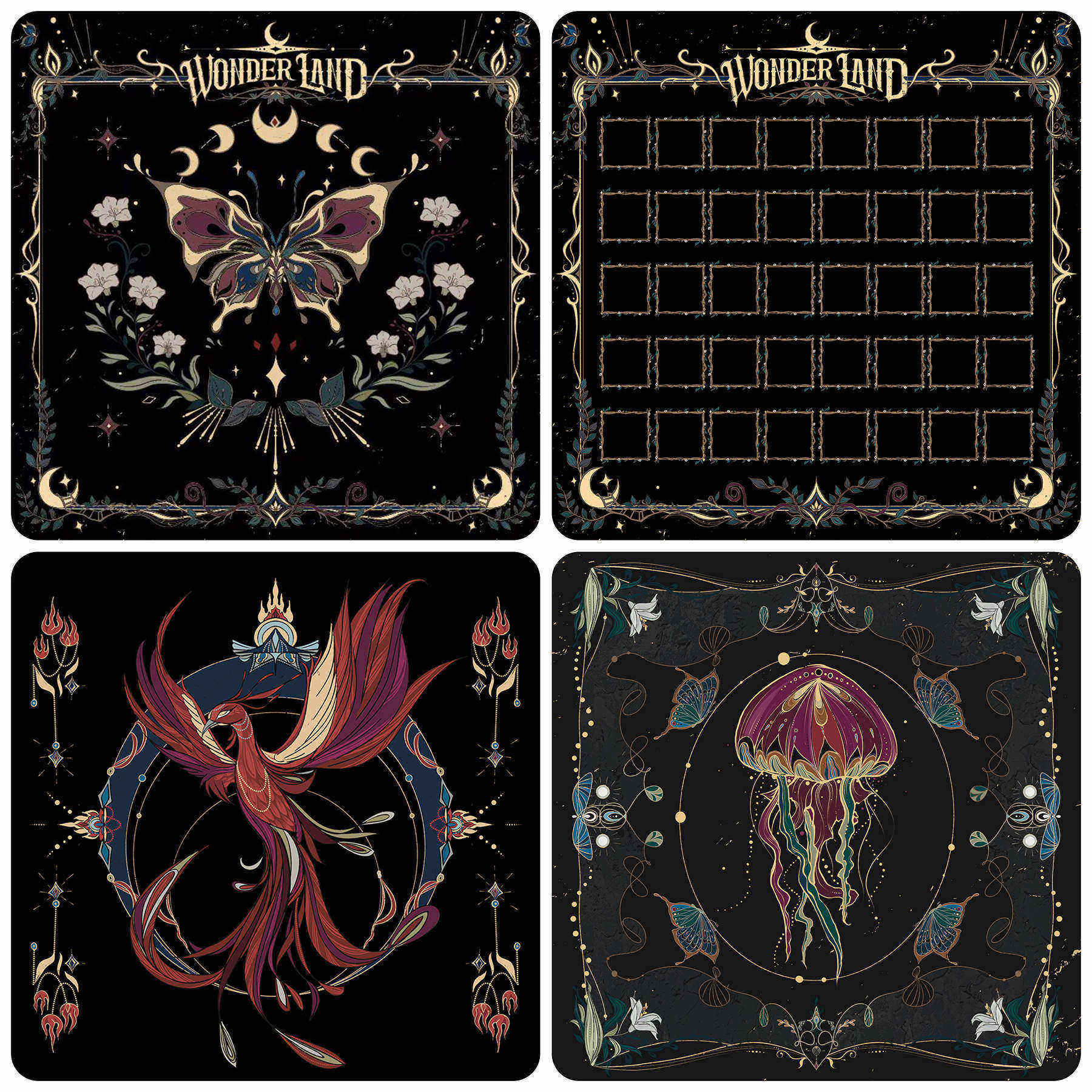 现货仙境塔罗牌雷诺曼利诺曼卡牌大桌布 70CM 丽丝绒桌布