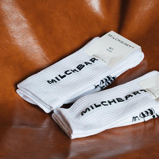 Milchbart 长筒袜运动高筒 原创纯棉袜子篮球袜男潮牌中筒夏季 薄款