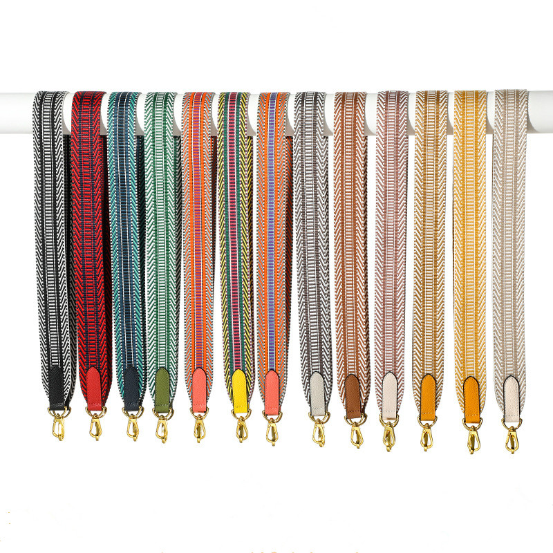 适用H家菜篮子凯莉包3.8cm帆布宽肩带配件可调节斜挎带子单买替换