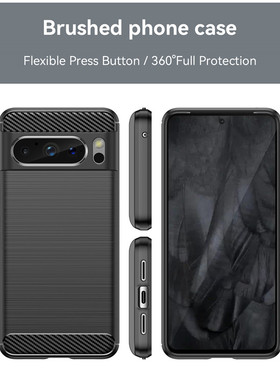 适用于 Google Pixel 9 8 7 6 pro 手机壳pixel8a 7a 6a 5a pixel5xl 4xl 3xl 3axl 商务 拉丝 保护套 软胶套