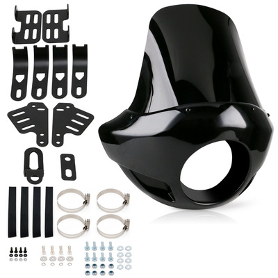 摩托车改装配件适用哈雷戴拿肥霸硬汉883 1200大灯头罩保护猪头罩