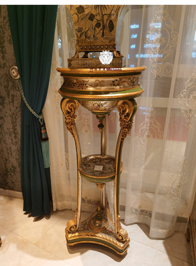 法式风彩绘艺术蔷薇金箔进口花架