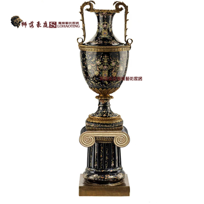 纯铜雕花高温陶瓷才会装饰摆件