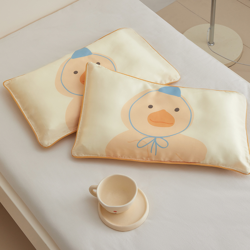 2025新款A类60s兰精天丝卡通枕套  原创手绘柔滑凉感舒适枕头罩