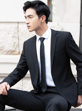 西服套装男士外套商务休闲春秋上衣伴郎服新郎结婚职业正装小西装