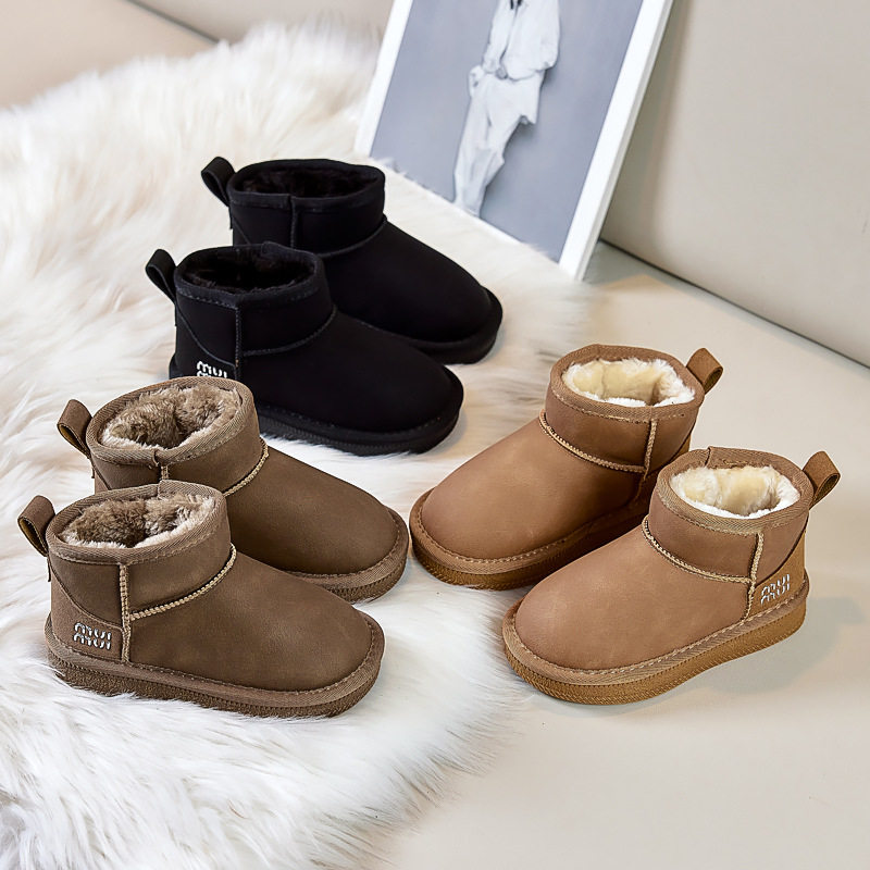 儿童雪地靴冬季加绒保暖女童棉鞋