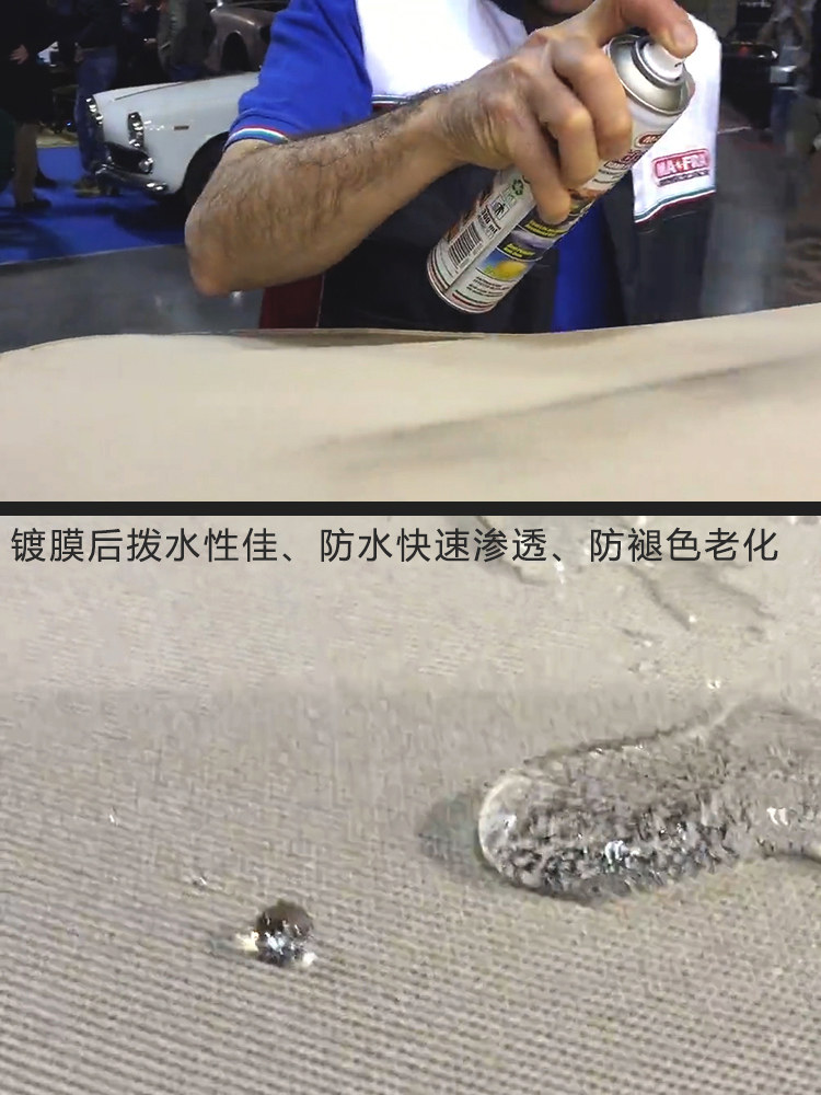 MANFULI IMPORTED SPORTS CAR CONVERTIBLE SOFT TOP FABRIC WATERPROOF COATING LIQUID ROOF CLEANING VARNISHING CURING AGENT ANTI-AGING