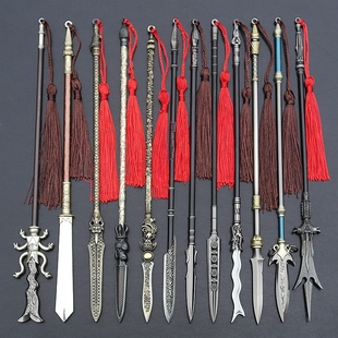 吴王夫差戟陌刀百鸟朝凤枪罗成林冲张飞赵云杨戬手办武器模型道具