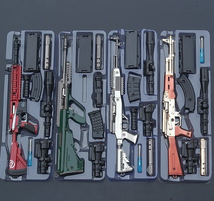 绝地大逃杀武器AWM AUG M416 98K AKM SKS合金兵器模型