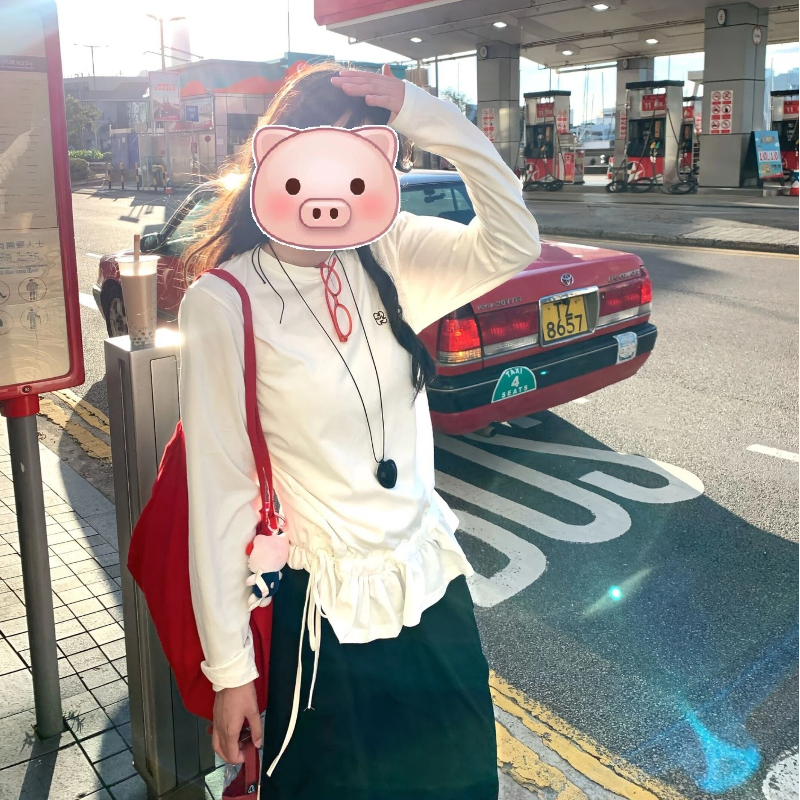 白色叠穿长袖t恤女秋冬季新款抽褶花边设计感独特别致百搭上衣ins