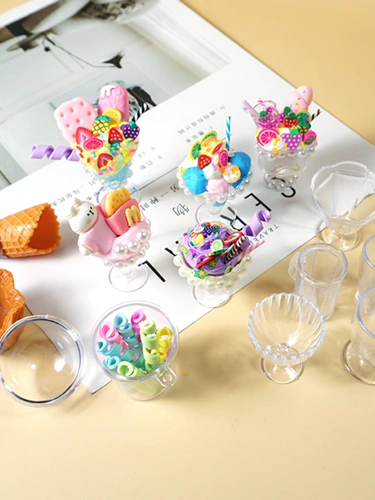 Мультяшная реалистичная акриловая игра с едой, кремовая подвеска ручной работы, «сделай сам»