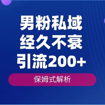 男粉丝域长期靠谱的项目，经久不衰的lsp流量，日引流200+