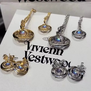 Willa｜新款 欧若拉镭射orb透彩星球项链大号中号小众高颜值锁骨链