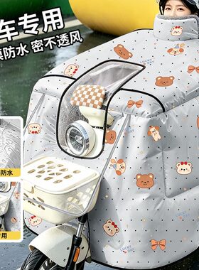 冬季电动车挡风被加厚加绒防水防寒全包款电瓶车小车专用挡风罩