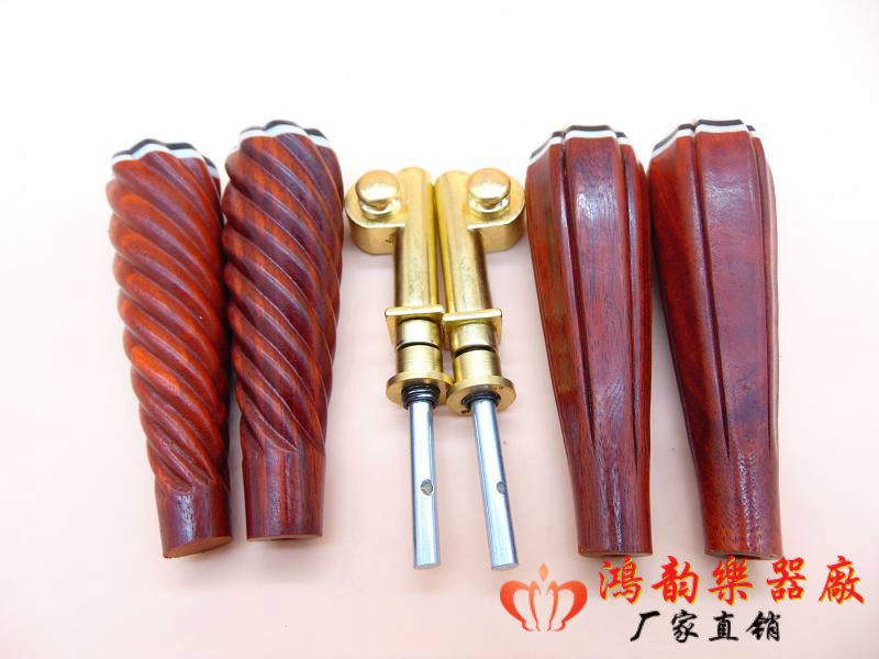 【乐器配件】紫檀二胡轴机械轴短款配铜轴使用厂家直销