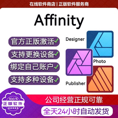 Affinity Designer Photo V2序列号激活码iPad 2 Publisher许可证