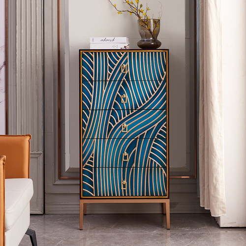 轻奢风斗柜收纳柜实木环保大容量