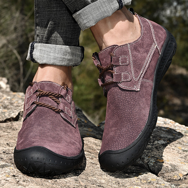 깨진 코드 정리 특가  가죽 통기성 야외 캐주얼 가죽 신발 남성 방수 작업 신발 미끄럼 방지 스포츠 하이킹 신발