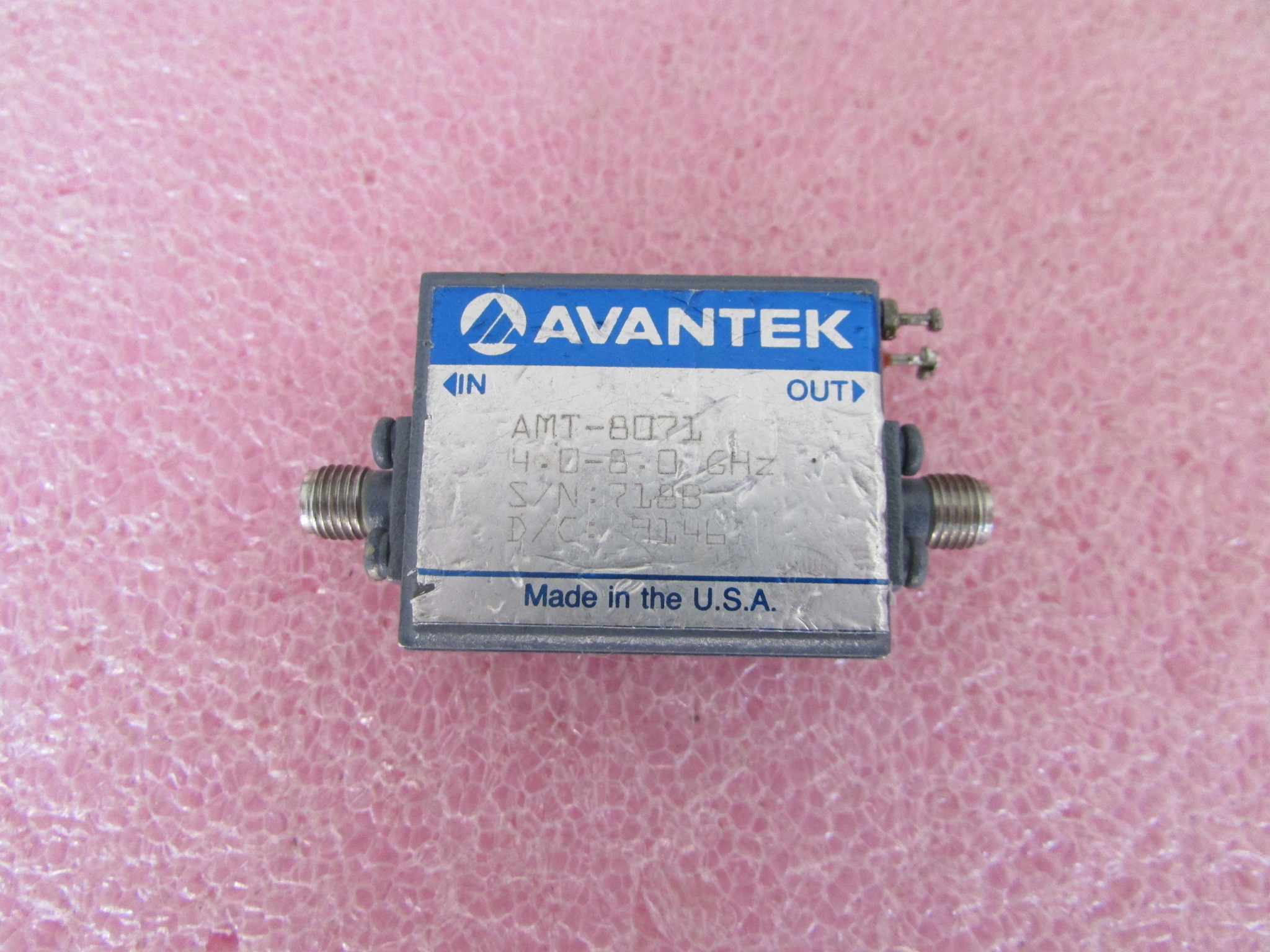 AVANTEK AMT-807L 4-8.2GHz 10dB SMA RF射频微波低噪声放大器