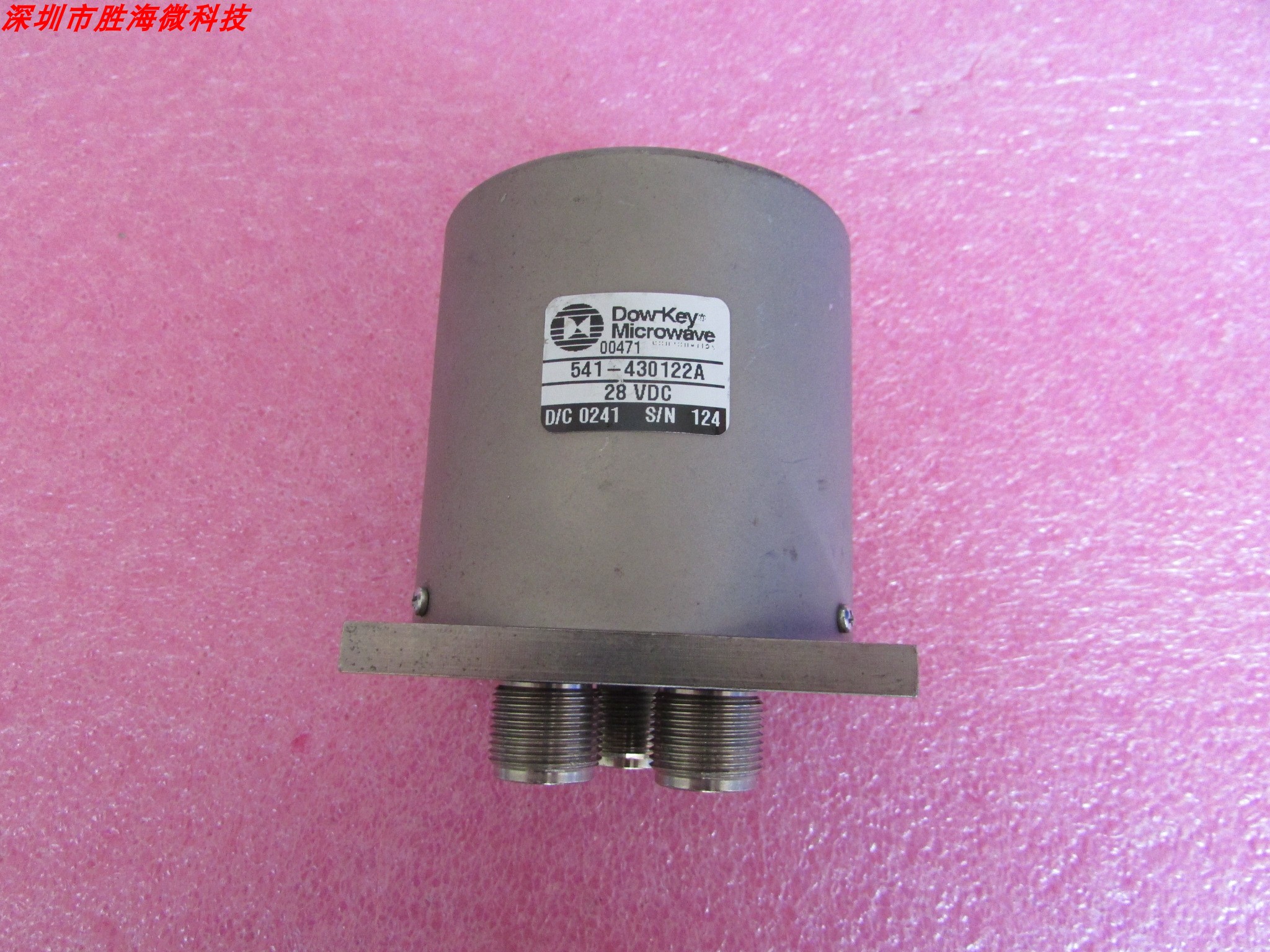 DOW-KEY DC-12.4GHz N母 28V SP4T 1200W 高功率 射频同轴开关