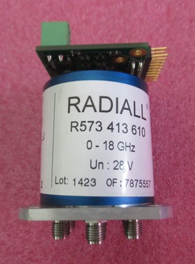Radiall进口 R573413610 DC-18GHz 28V SMA母 SP6T 射频同轴开关