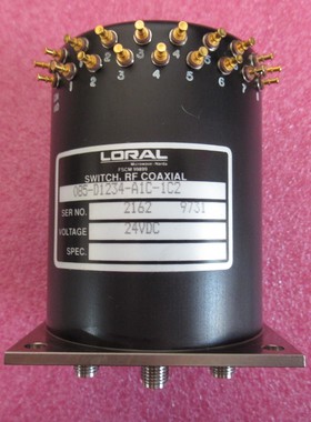 LORAL 085-D1234-A1C-1C2 DC-18GHz 24V SP8T SMA 射频同轴开关