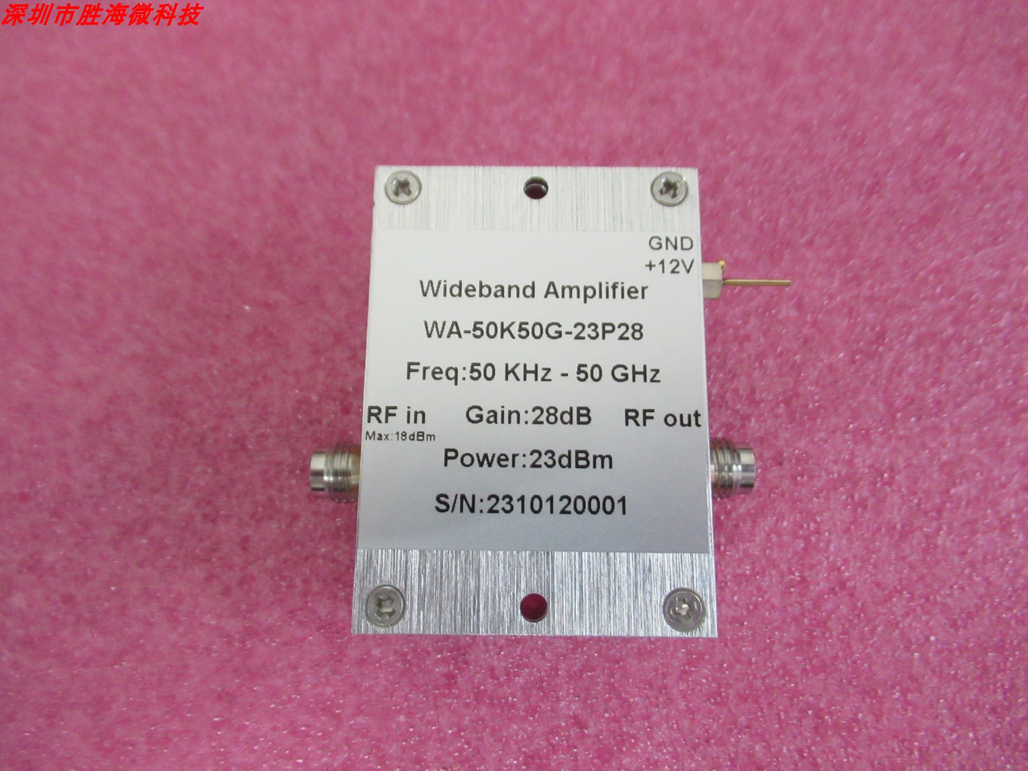 50KHz-50GHz28dB宽带放大器