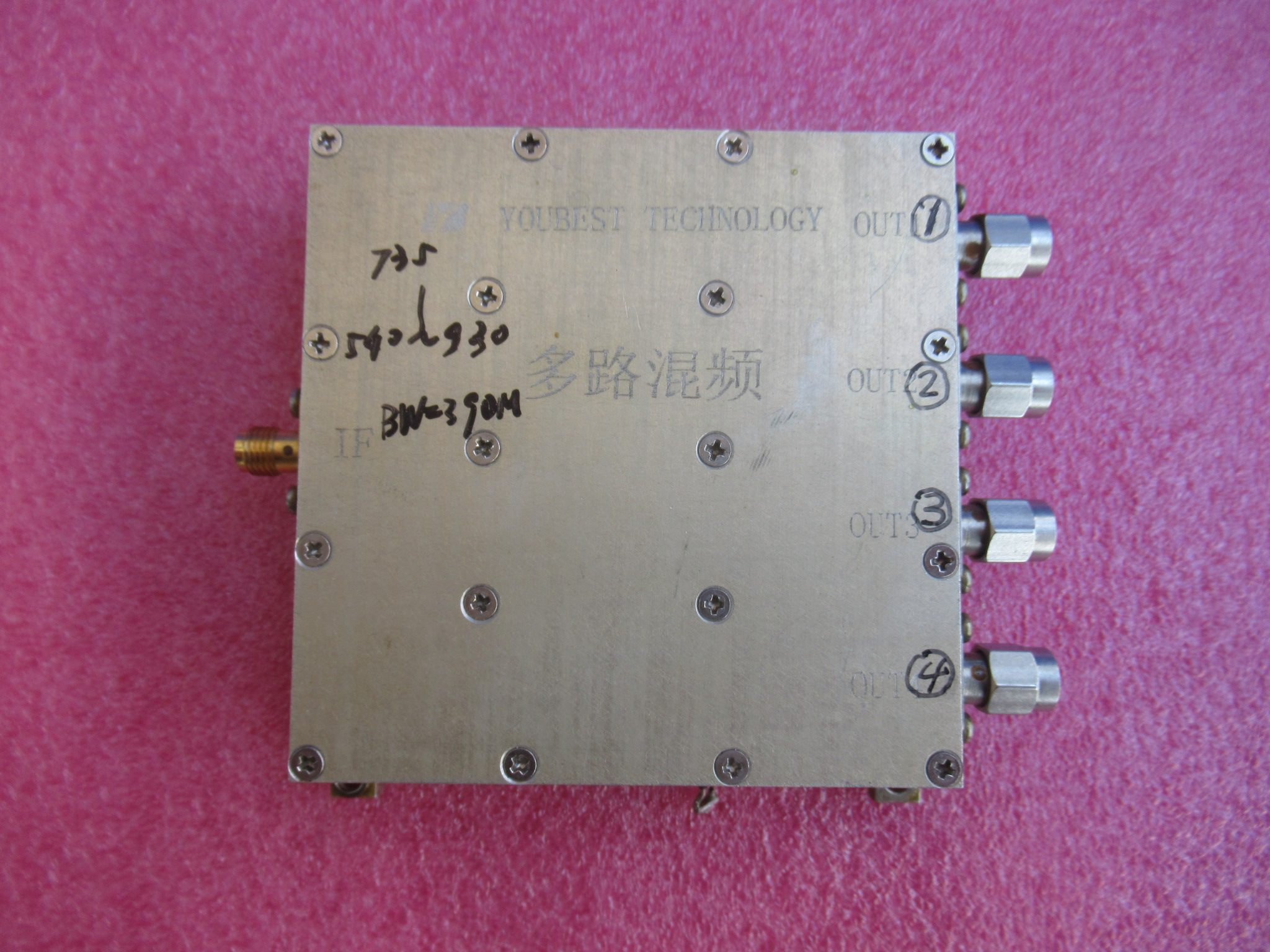 进口 sma公 4路 射频微波多路混频器