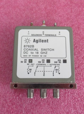 Agilent 8762B 5V 18GHz SPDT带负载 射频同轴开关 表面有点氧化