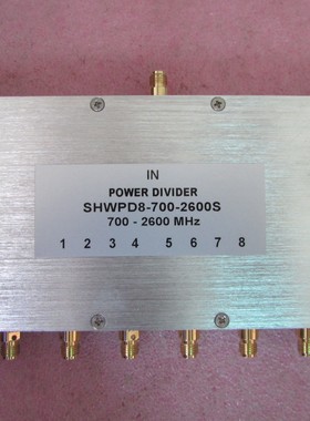 700-2600MHz 50W SMA RF 射频同轴  一分八 功分器 频率可定制