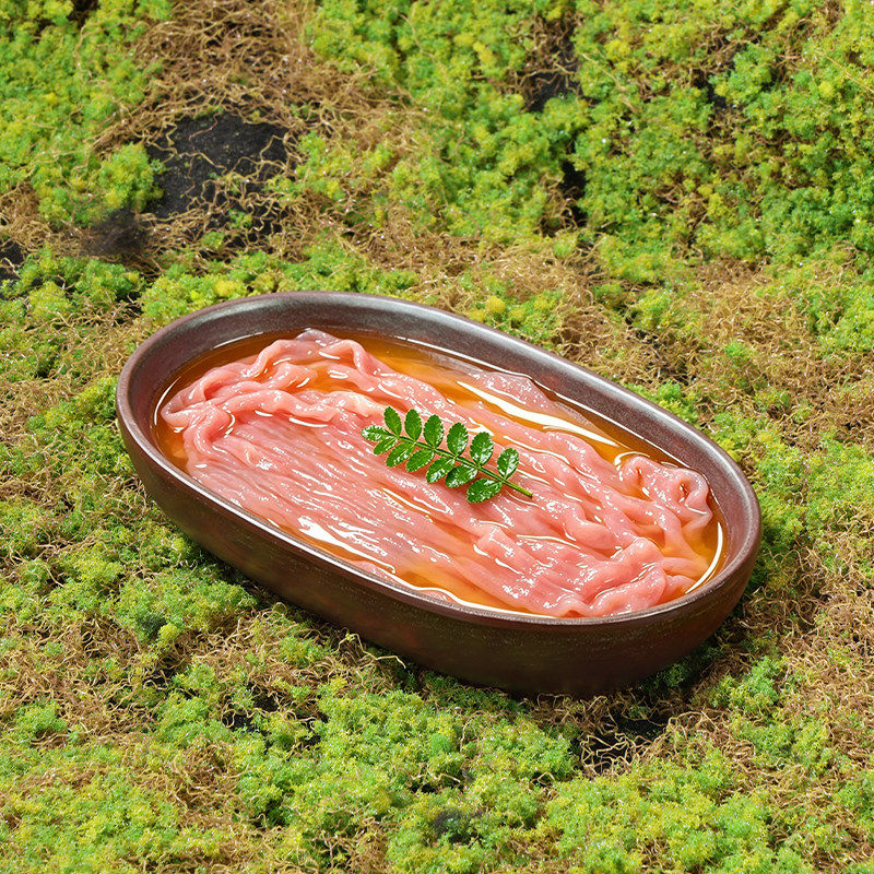 言青山火锅清油鹅肠番茄牛肉椭圆盘野山菌三脆拼盘酸汤火锅牛肉盘