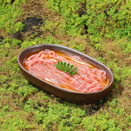 言青山火锅清油鹅肠番茄牛肉椭圆盘野山菌三脆拼盘酸汤火锅牛肉盘