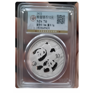 2022熊猫银币30克公博评分70