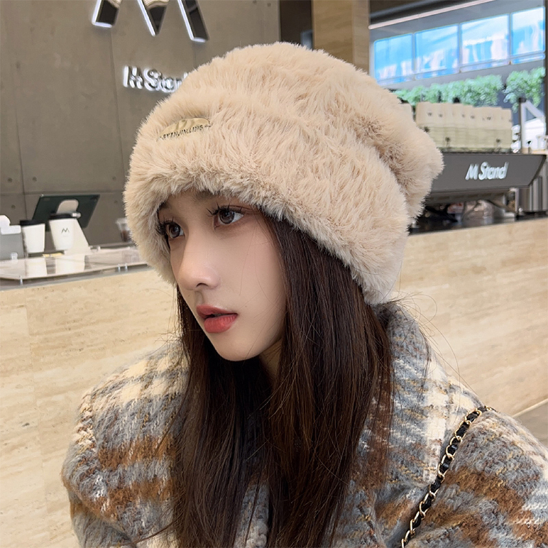 休闲娱乐加厚毛线帽子女秋冬