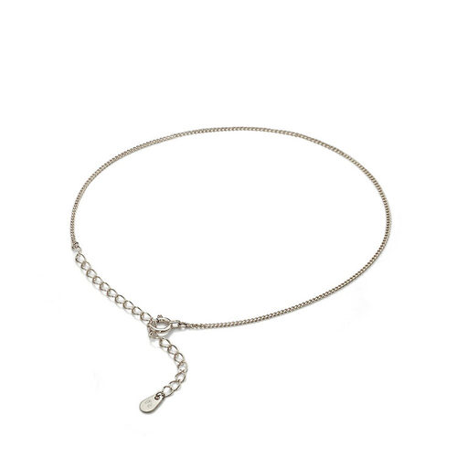 日本Pt850铂金脚链细款气质时尚2切面喜平链侧身链脚饰丨宽1.0mm