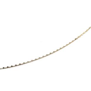 日本18K黄金项链花纹鱼嘴链嘴唇链丨宽1.75mm彩金AU750