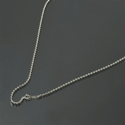 日本pt850铂金项链素链切面圆珠链光珠链  铂金长链细链丨宽2.0mm