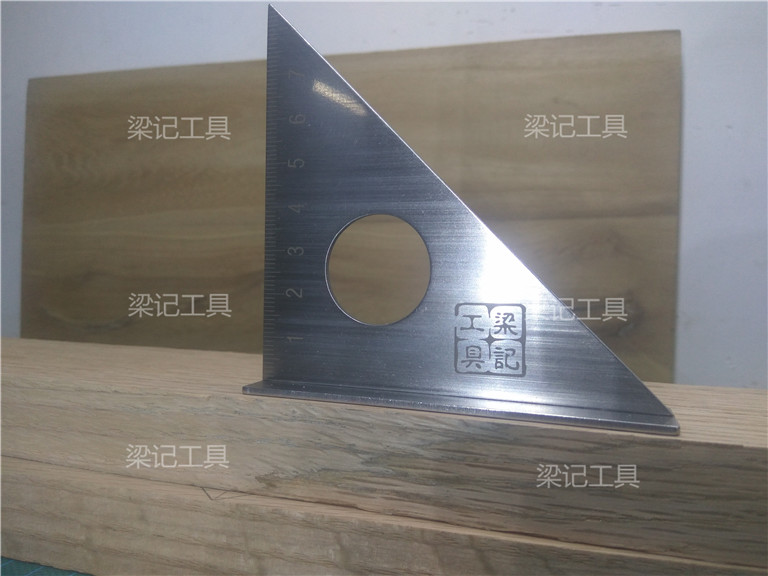 木工划线器 过线尺 梁记过线尺 不锈钢尺 角尺45度 多功能 木工尺