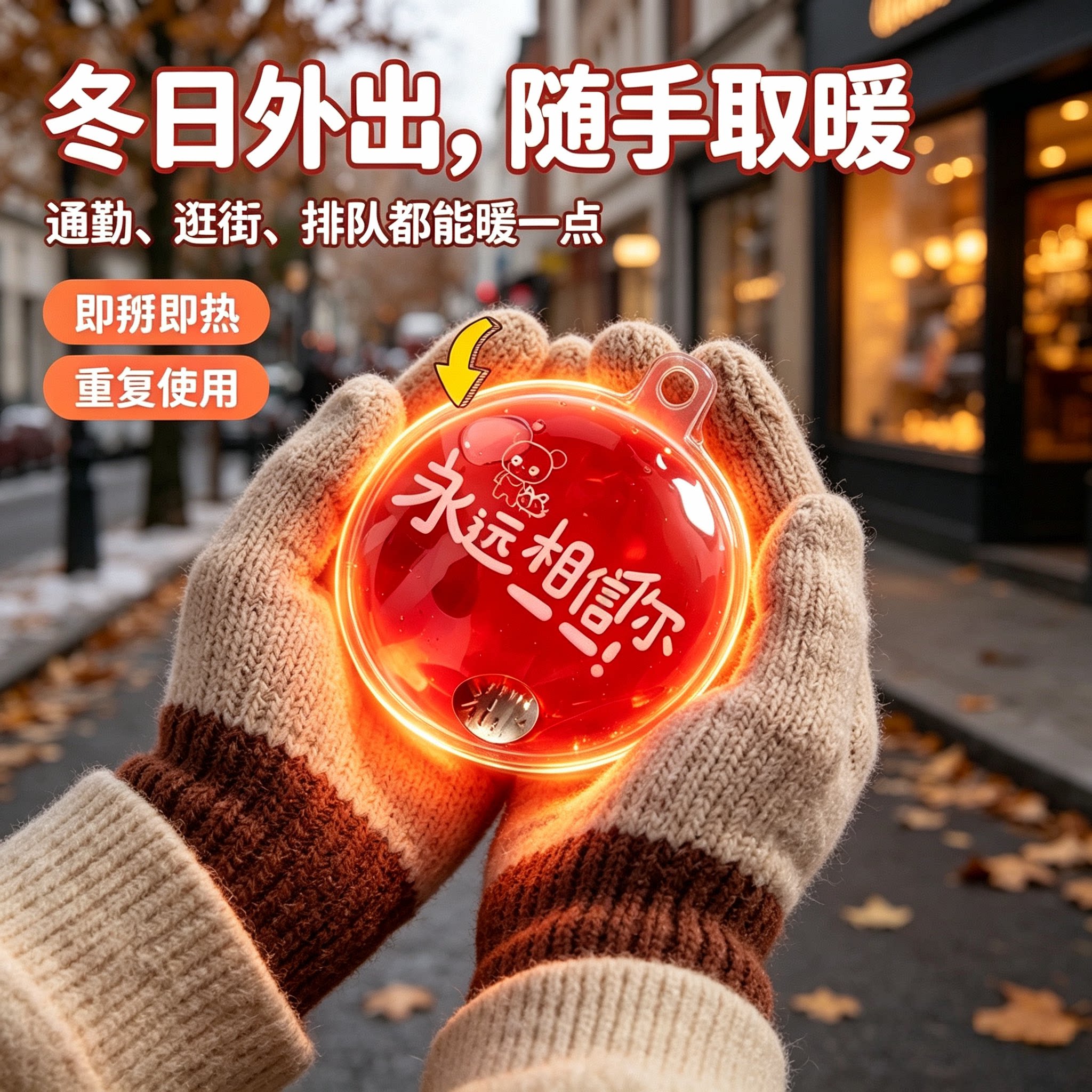 新款时尚掰掰暖手宝充电宝暖宝宝暖手神器学生宿舍办公室暖手宝