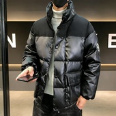 羽绒服男立领冬季 轻薄短款 免洗加厚衣服休闲帅气保暖白鸭绒外套男